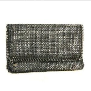 Stella McCartney Tweed Falabella Fold-over Clutch